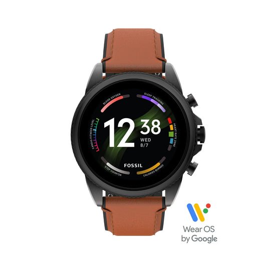 Watch 46W - Fossil New Gen 6 Brown Leather Strap Unisex Smartwatch