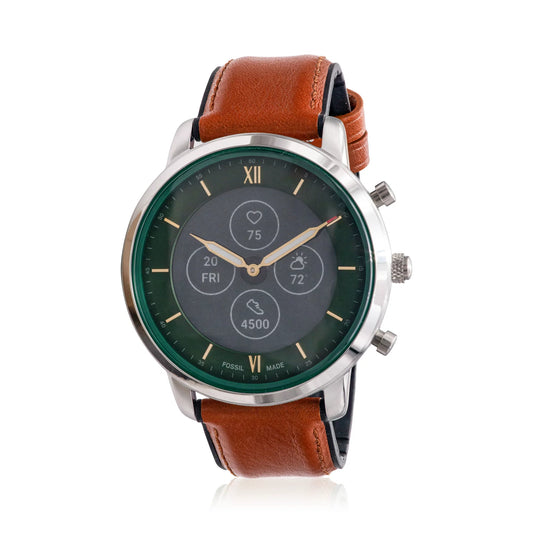 Watch 47W - Fossil HR Hybrid Neutra Brown Leather Strap Unisex Smartwatch